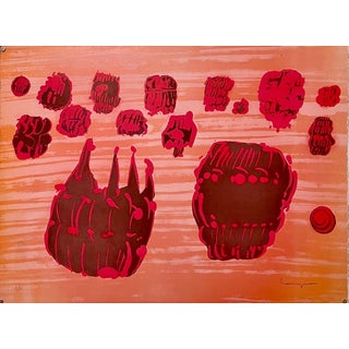 Pietro Consagra, Pietro Consagra Italian Mod Abstract Expressionist Forma Brutalist Lithograph, 1960's-1970's For Sale