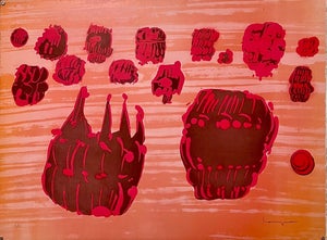 Pietro Consagra, Pietro Consagra Italian Mod Abstract Expressionist Forma Brutalist Lithograph, 1960's-1970's