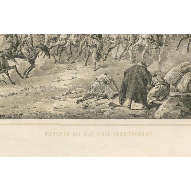 Paper Heinrich von Mayr, Procession of Mehmed Ali Pasha on the Nile, 1846, Steel Engraving For Sale - Image 7 of 10