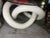 Vintage Wooden White Knot Side Table/Coffee Table With Glass Top For Sale - Image 4 of 4