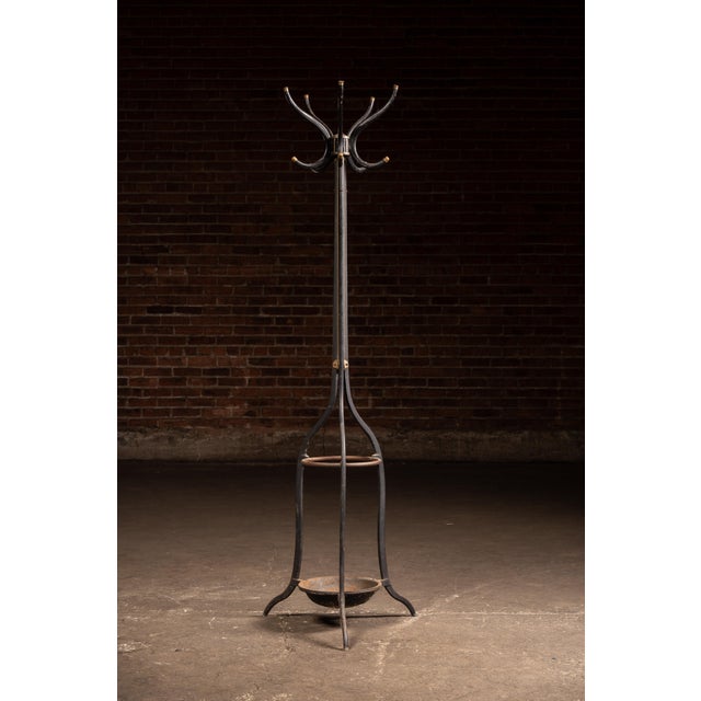 Victorian Antique Rotating Cast Iron Barbershop Coat Rack Umbrella Stand For Sale - Image 3 of 6