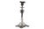 Embossed Silver Candlestick with Square Base and Cut-Out Supports For Sale - Image 10 of 11