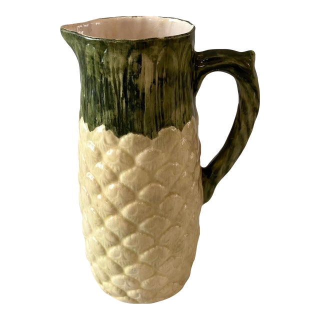 Vintage Pineapple Ceramic Pitcher For Sale