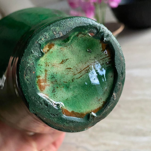 Vintage Green Vase by Góngora Urbedo For Sale - Image 4 of 13