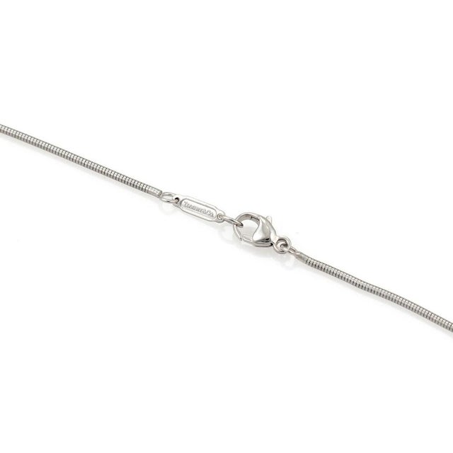 Mid 20th Century Mid 20th Century Tiffany & Co. Frank Gehry Equus Diamond Pendant Necklace - 18k White Gold For Sale - Image 5 of 7