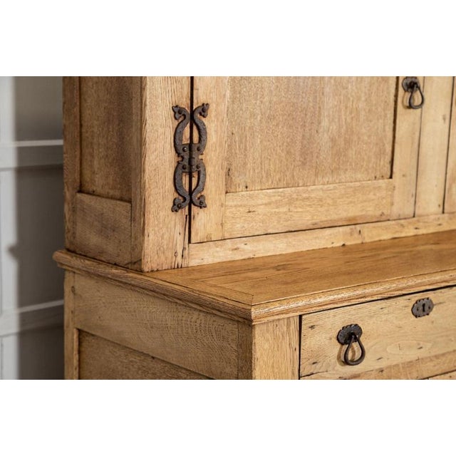 Large 19th Century English Bleached Oak Dresser For Sale - Image 12 of 18
