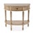 Traditional Mozart 31.5 in. W Demilune Wood 1 Drawer Console Table with Open Lower Shelf, Antique Beige For Sale - Image 3 of 11