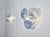 Glass Wall Sconces with 6 Alabaster Cobalt Blue Disks, 1990s, Set of 2 For Sale - Image 10 of 13