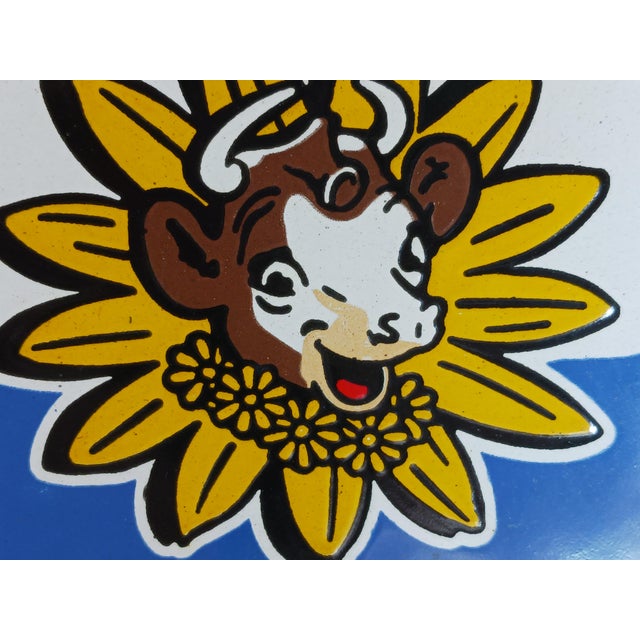 Mid 20th Century Vintage Borden's Ice Cream Porcelain Enamel Sign Dairy 12 X 6 In. Authenticity Guarentee For Sale - Image 5 of 6