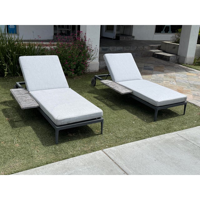 Gloster Grid Outdoor Chaise Lounger For Sale - Image 9 of 12