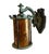 Mission Early 20th Century Original Verdigris Patina Bronze Outdoor Wall Sconce With Mica Shade For Sale - Image 3 of 10