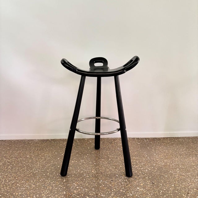 Brutalist Marbella Bar Stools by Sergio Rodrigues for Conoform, 1960s, Set of 3 For Sale - Image 4 of 13