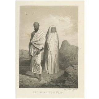 Dozy, Islamic Pilgrim Attire of Mecca, 1863, Lithograph For Sale