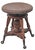 Antique Victorian Lyon & Healy Piano Stool Swivel Adjustable Cast Iron 1890s For Sale - Image 11 of 16