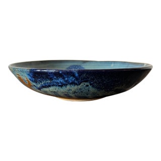 Vintage Wide Studio Pottery Bowl For Sale