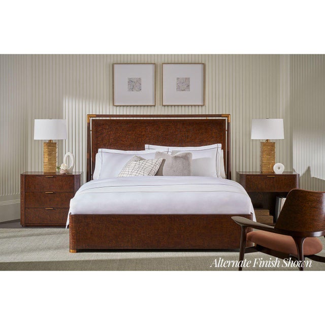 2020s Black Mid Century Style Bed - California King For Sale - Image 5 of 5