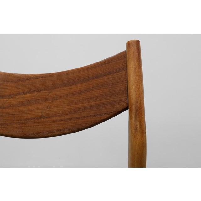 Wood Mid-Century Modern Belgian Teak Dining Chairs, 1960s, Set of 6 For Sale - Image 7 of 16