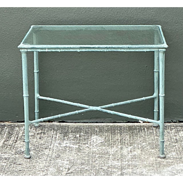Embrace the timeless elegance of outdoor living with this sophisticated vintage side table, designed in the iconic style...