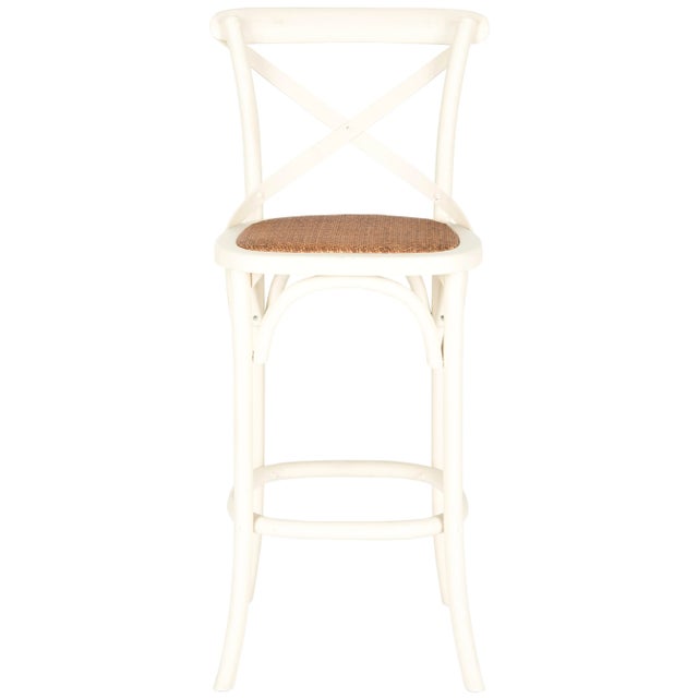 2020s X Back Barstool in Antique White For Sale - Image 5 of 5