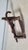 Art deco period steel drawer handle can be painted or gilded, beautiful arts and crafts ironwork, hammered interior side.