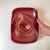 Glass Vintage Mid-Century Red Murano Glass Style Bowl With Gold Flecks For Sale - Image 7 of 10