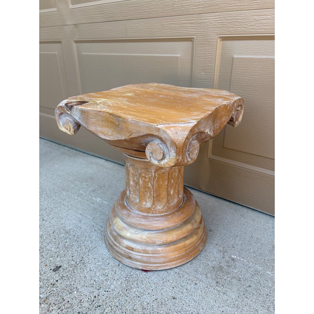 Grand Tour Weathered Classical Column Pedestal in the Grand Tour Taste For Sale - Image 3 of 11