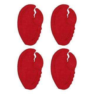 Lobster Claw Cocktail Napkins - Set of 4 For Sale