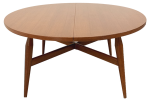 Large Vintage Scandinavian Round Coffee Table by Arne Vodder, 1960s