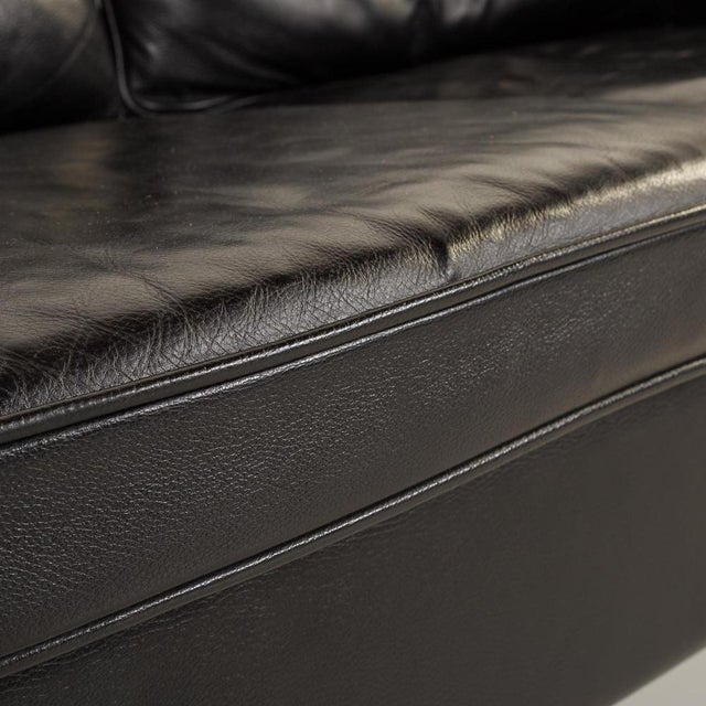 Black Leather 3-Seater Sofa from Mogens Hansen, 1970s For Sale - Image 12 of 16