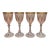 Set of 4 Moser Bohemian Enameled Decorated Cut Crystal Wine Stem Glasses For Sale