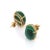 Not Yet Made - Made To Order 12.45ct Elliptical Malachite Solitaire Stud Earrings in 18k Yellow Gold- 2 Pieces For Sale - Image 5 of 9