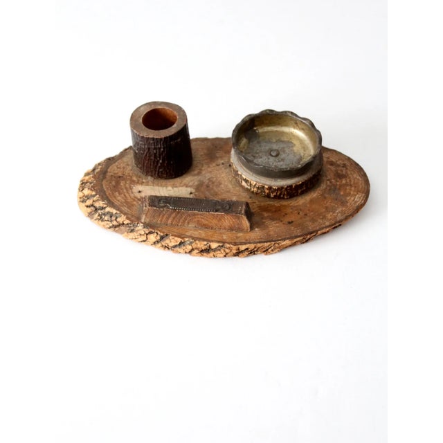 Mid 20th Century Vintage Ashtray With Match Holder and Strike For Sale - Image 5 of 8