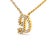 Contemporary 10K Yellow Gold Diamond Accent "D" Initial Script Style Pendant Necklace For Sale - Image 3 of 5