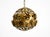 A beautiful, rare 1970s round floral regency-style metal ceiling lamp. comes with a lovely, intricate floral design with...