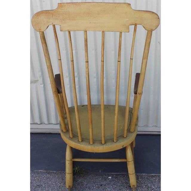 19th Century Fancy Original Painted Rocking Chair For Sale - Image 6 of 10
