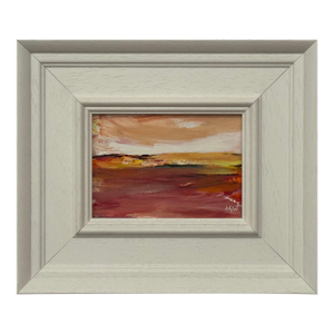 Amber Glow - Miniature Abstract Landscape Art Study by Contemporary Artist 2025