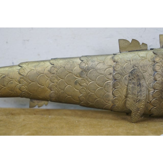 Vintage Brass Articulated Koi Fish Wall Hanging Sculpture 8" For Sale - Image 6 of 11