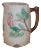 Antique Majolica Arsenal Wild Rose Rustic Tree Bark Creamer Pitcher Jug For Sale