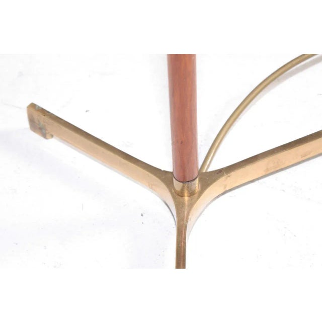 Table Lamp in Teak and Brass, 1950s For Sale - Image 8 of 9