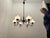 Italian Opaline Bronze Chandelier, 1950s For Sale - Image 6 of 14