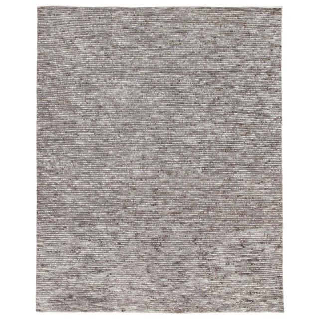 Ivory Exquisite Rugs Hamilton Hand Knotted Wool Gray & Ivory - 8'x10' For Sale - Image 8 of 8
