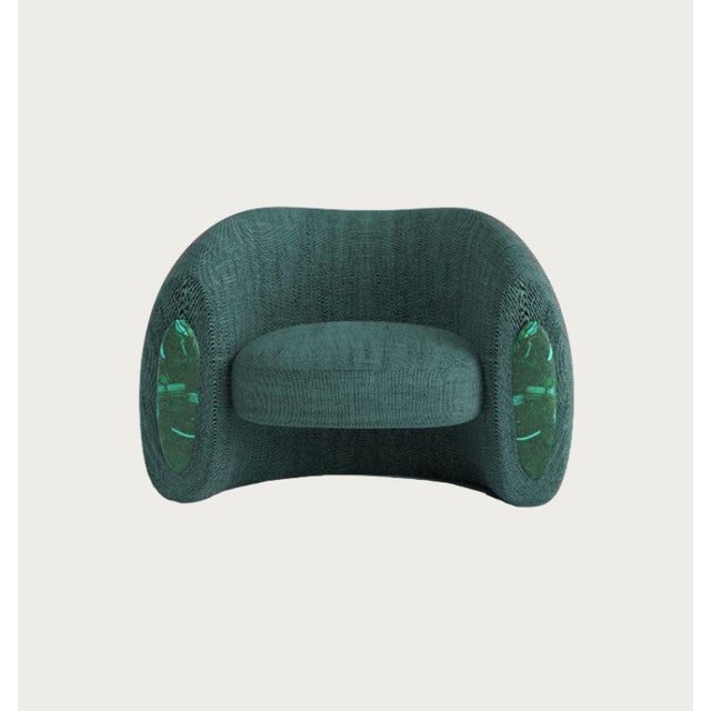 Textile Stone Armchair by Alter Ego Studio For Sale - Image 7 of 9