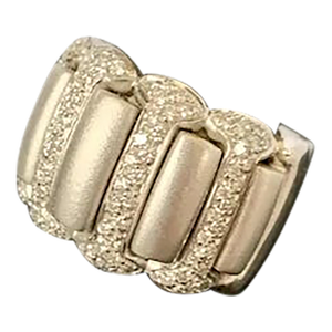 Garavelli 18k Gold Pave Diamond Ring, Size 8
