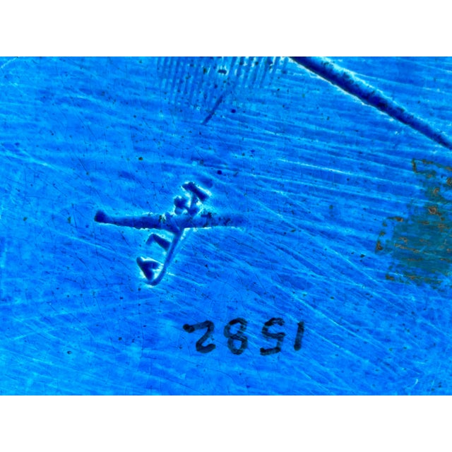 Aldo Londi Rimini Blu Bitossi Ceramic Ashtray Trinket Dish, Vintage Italy 1960s For Sale - Image 9 of 11