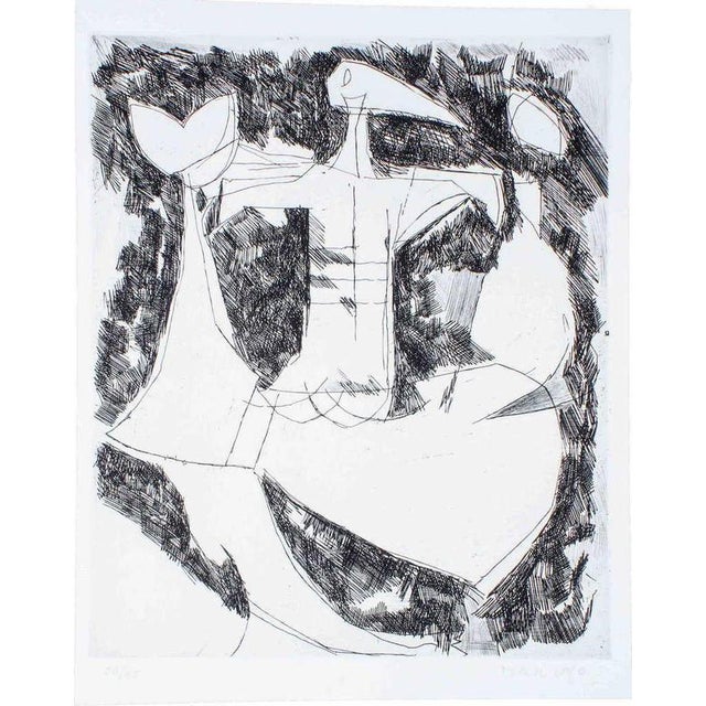 Marino Marini, Composition I Edition of 65, 1950s, Etching For Sale