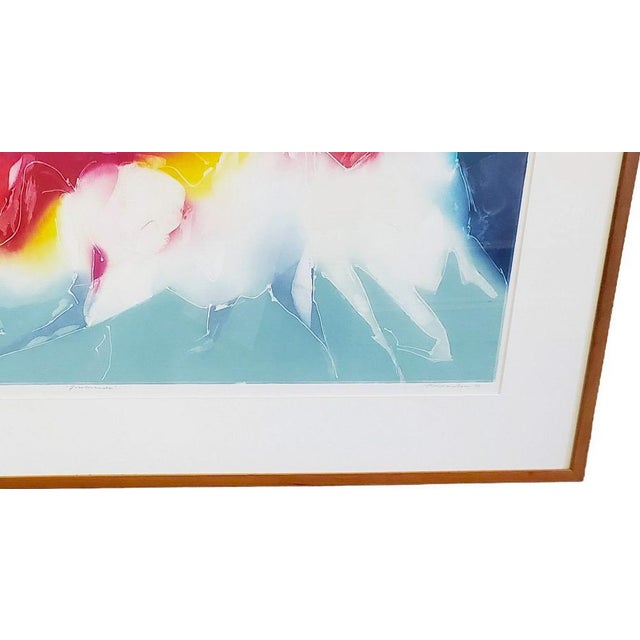 1990s 50” Large Scale Jean Richardson Signed Limited Edition Lithograph Entitled Firebrands For Sale - Image 10 of 12