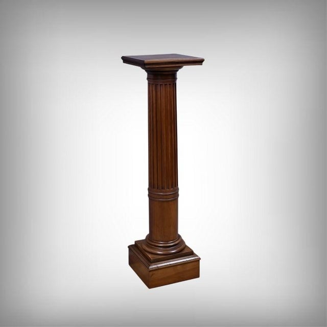 Antique Louis XVI Style Walnut Column, 1800s For Sale - Image 16 of 16