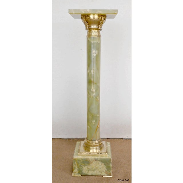 Onyx and Bronze Column, Late 19th Century For Sale - Image 14 of 18