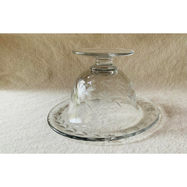 Glass 1930s Art Deco Transparent French Crystal Bowl For Sale - Image 7 of 7