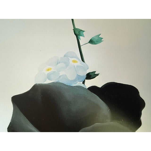 Vintage 1988 Georgia O'Keeffe "Pansy, 1926" Brooklyn Museum Large Format Exhibition Poster For Sale In Baltimore - Image 6 of 12